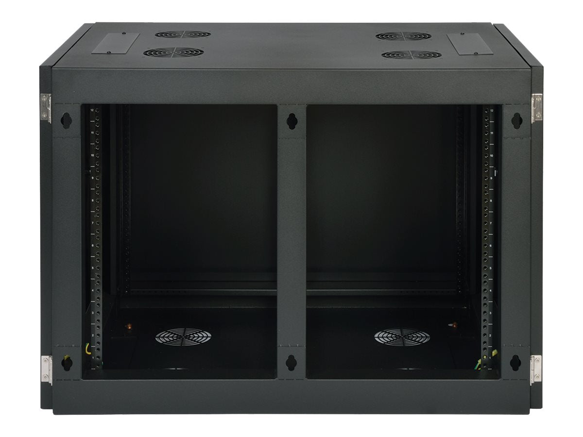 EATON TRIPPLITE 12U Wall Mount Rack Enclosure Server Cabinet Side Mount Wallmount Rack cabinet wall mountable Black 12U 19