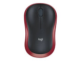 LOGITECH M185 Mouse optical wireless 2.4 GHz USB wireless receiver red