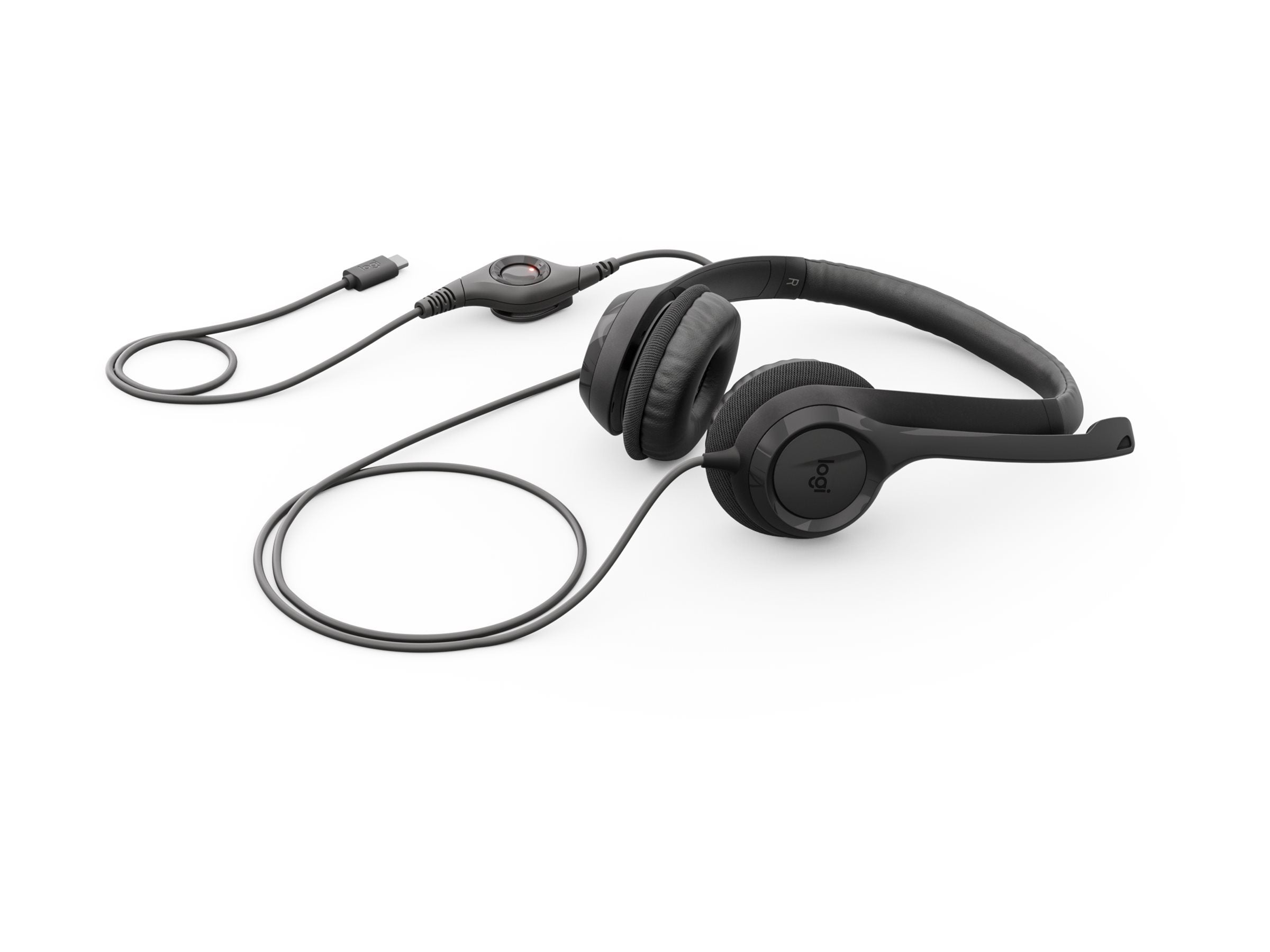 LOGITECH H390 USB-C Computer Headset Midnight Black