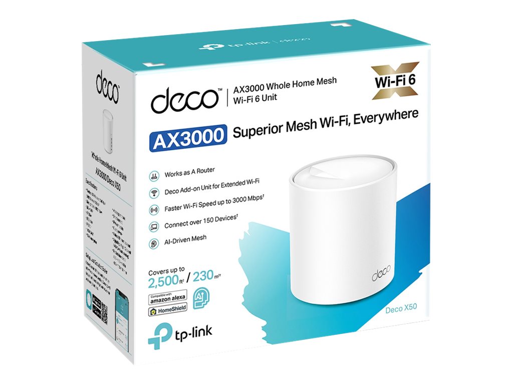 Deco X50 1-pack AX3000 Mesh Wi-Fi 6