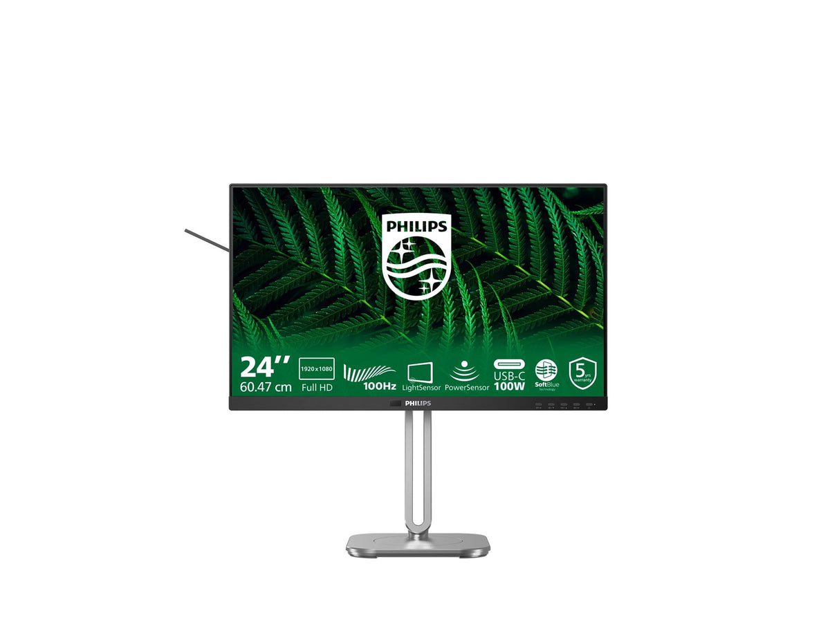 PHILIPS 24B2G5301/00 Monitor 23.8p 1920x1080 100Hz HDMI DP USB dark gray