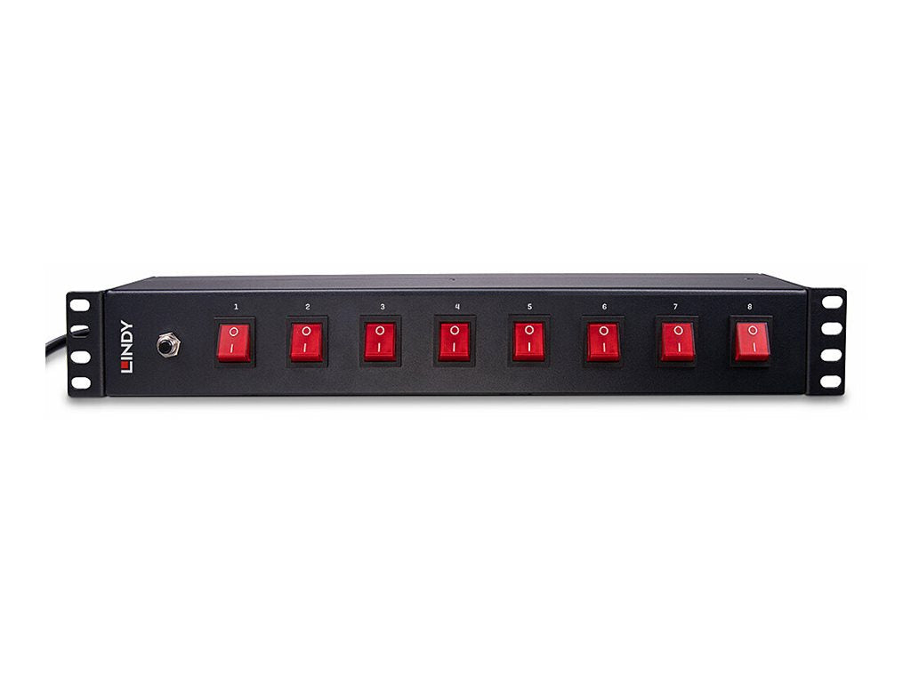 LINDY 8 Way Schuko PDU with switches