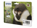 EPSON 2LB T0895 ink cartridge black and tri-colour standard capacity 16.3ml 1-pack blister without alarm