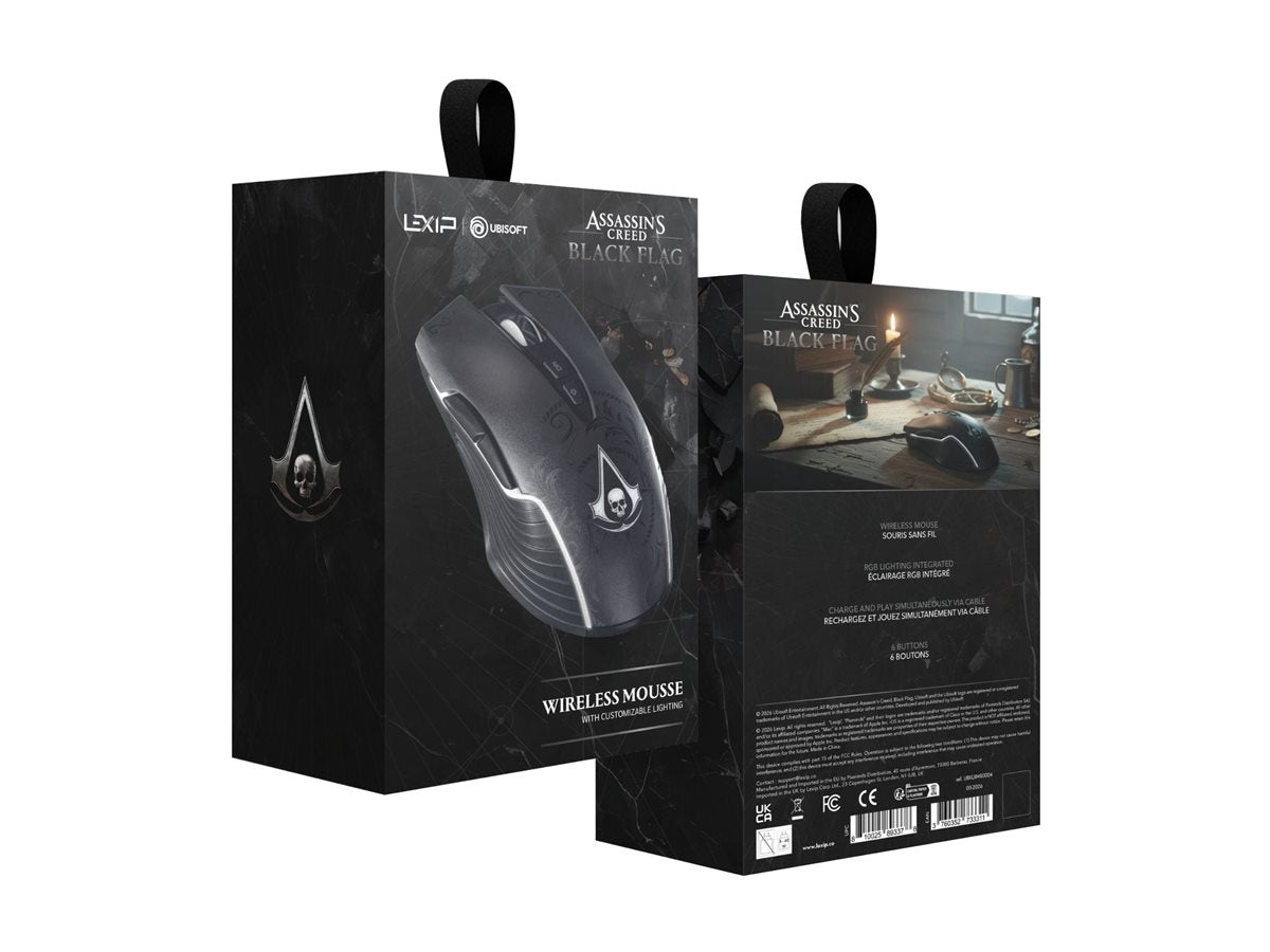 LEXIP BLACK FLAG RESYNCED TATOO WIRELESS MOUSE