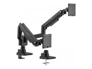 MCL Support écran bureau à amortisseur 2 écrans jusquà 35p/20Kg Noir
