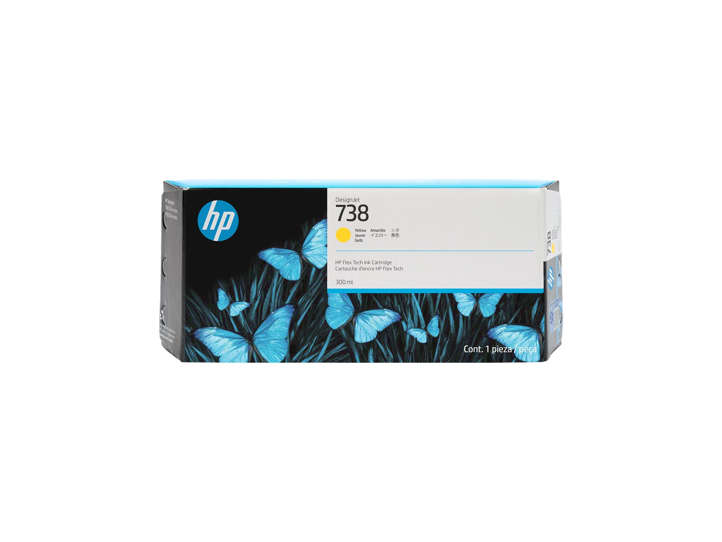 HP 738 300-ml Yellow DesignJet Ink Cartridge