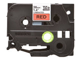 BROTHER P-TOUCH TZE-461 noir sur rouge 36mm