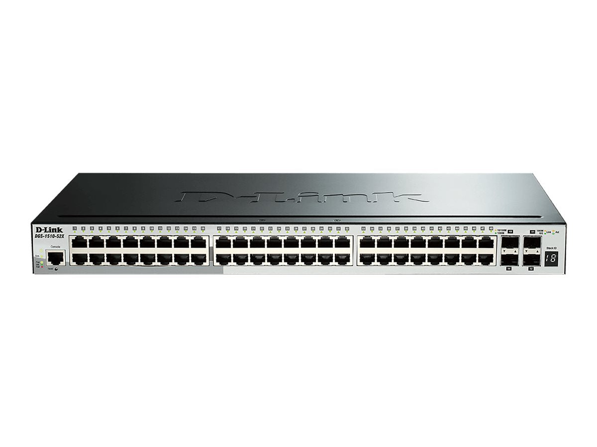 D-LINK 52-Port Smart Managed Gigabit Stack Switch 4x 10G dlink green 3.0 48x 10/100/1000Mbit/s TP RJ-45 Port 4x 10Gbit/s Fiber SFP+