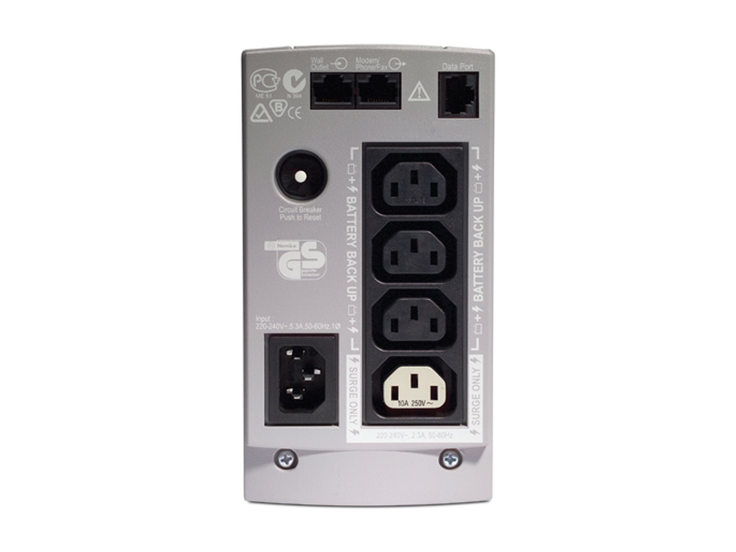 APC Back-UPS CS 500 UPS AC 230V 300Watt 500VA RS-232 USB output connectors 4 beige