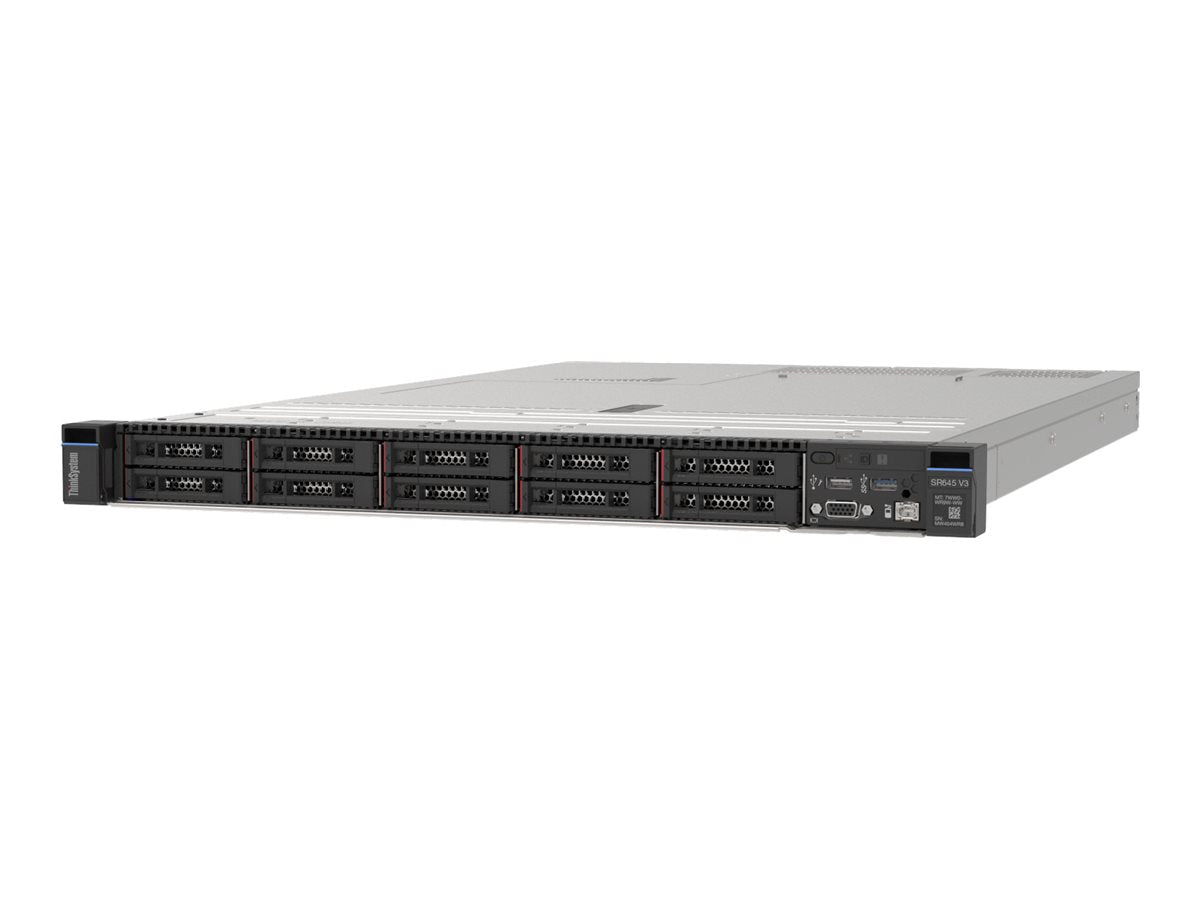 LENOVO ThinkSystem SR645 V3 AMD EPYC 9124 16C 3.0GHz 32GB 4800MHz 2Rx8 DDR5 RDIMM 8 SAS/SATA 9350-8i 1100W Titanium 6 Fan XCC Plat