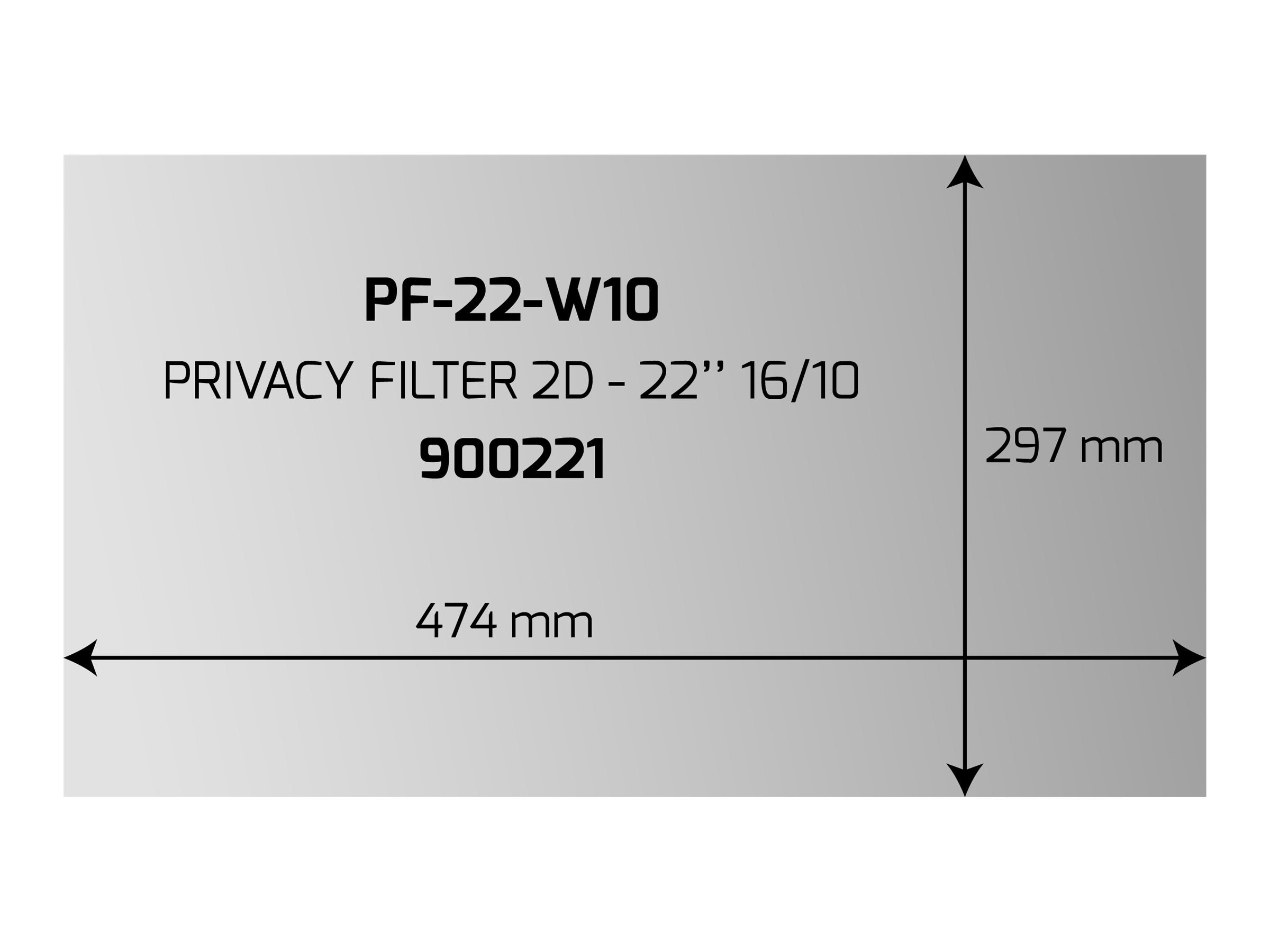 PORT DESIGNS PRIVACY FILTER 2D 22.1inch 16/10 474x297