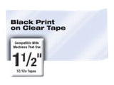 BROTHER P-TOUCH TZE-161 noir sur clear 36mm