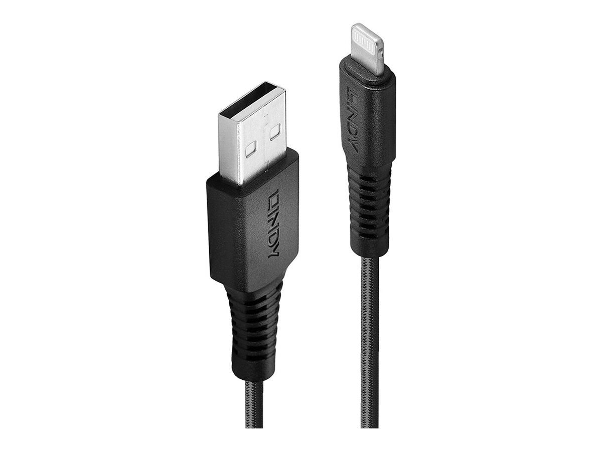 LINDY 0.5m Reinforced USB Type A to Lightning Charging Cable