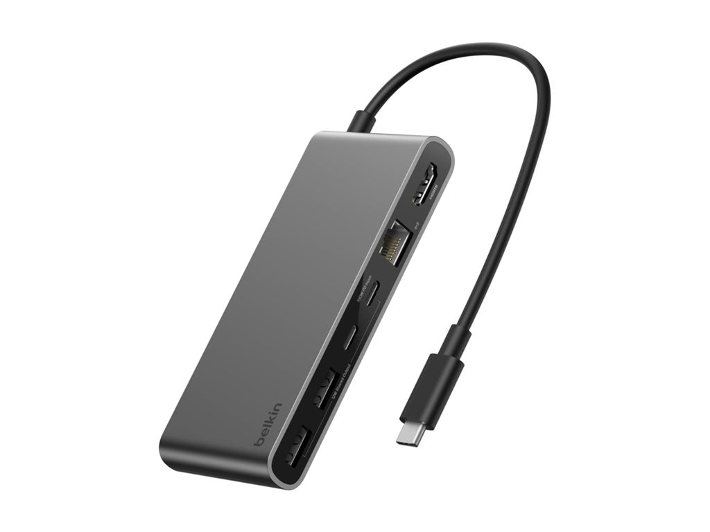 BELKIN Connect 8-in-1 USB-C Hub with Dual USB-C Ports - Silver