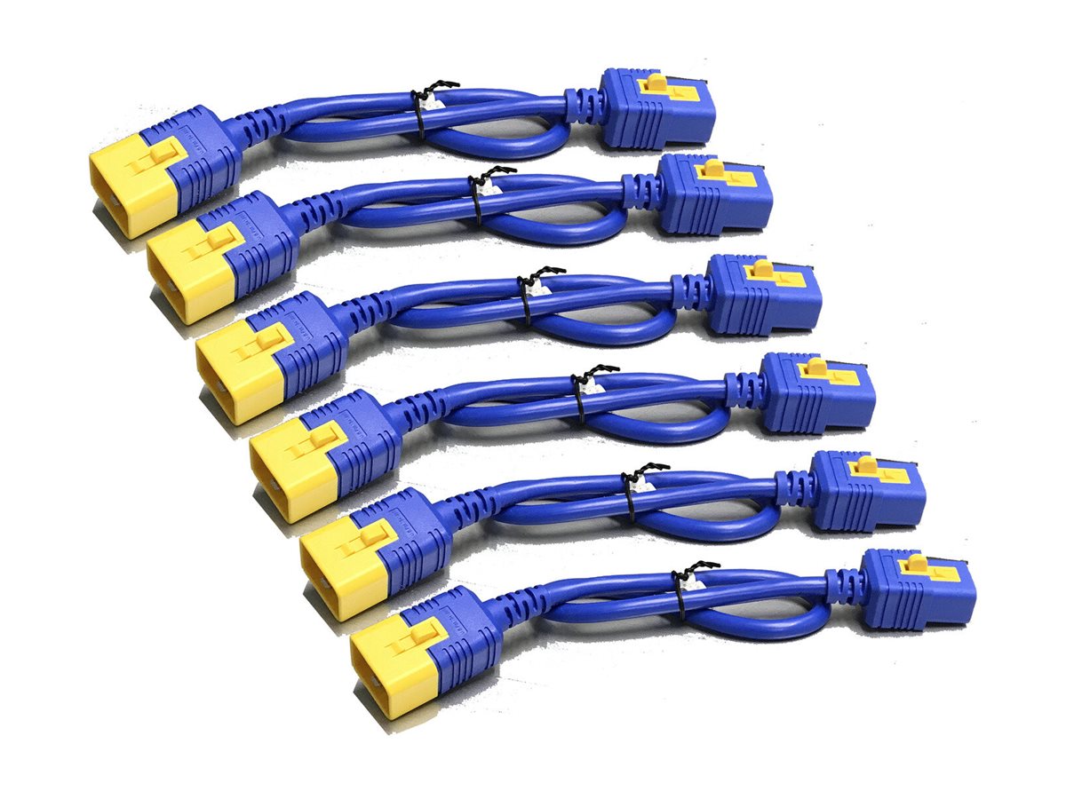 APC Color Coded Locking Power Cords Power cable IEC 60320 C20 to IEC 60320 C19 blue pack of 6