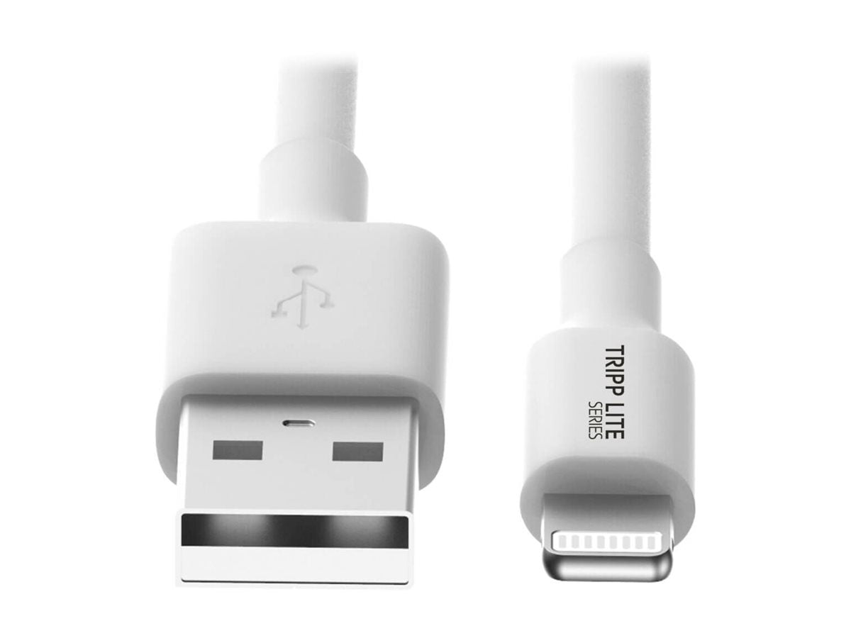 EATON TRIPPLITE USB-A to Lightning Sync/Charge Cable M/M MFi Certified White Data / power cable USB M to Lightning M 1m white