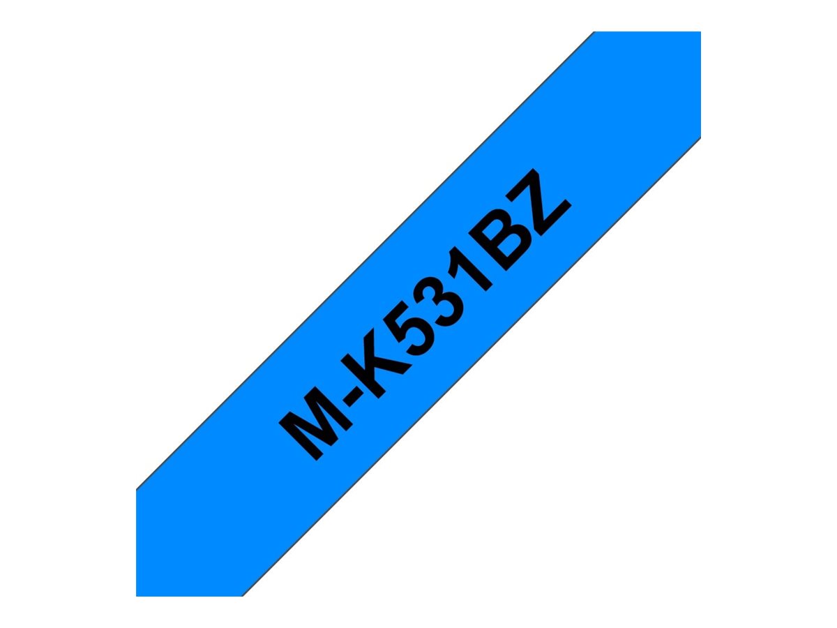 BROTHER P-TOUCH MK-531 noir sur bleu 12mm