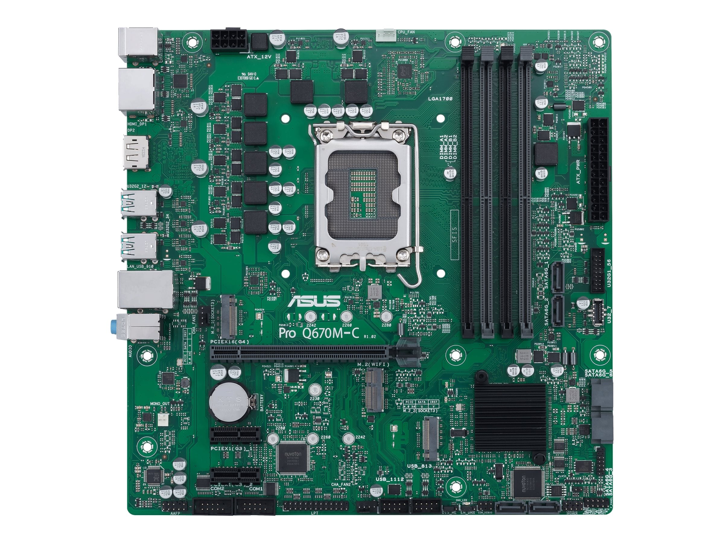 ASUS PRO Q670M-C-CSM LGA1700 4xDDR5 microATX 6xSATA MB 2xM.2 1xHDMI 2xDP