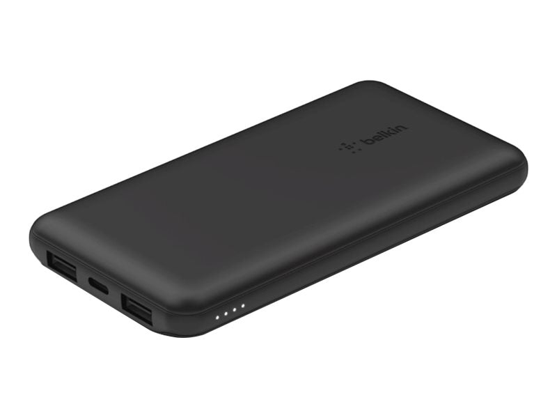 BELKIN Batterie externe 3 ports 10K avec câble USB-A vers USB-C noir