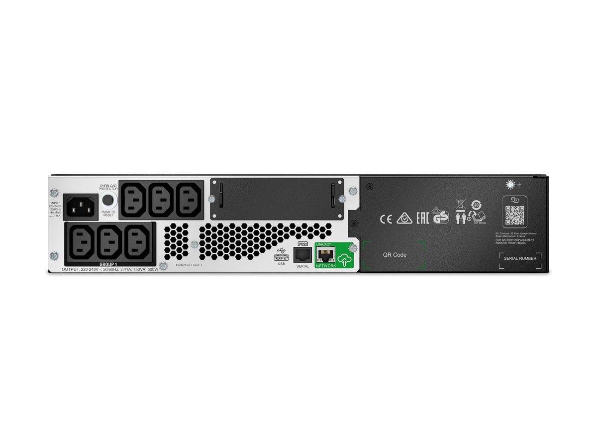 APC Smart-UPS Li-Ion 750VA Short Depth with SmartConnect UPS Rack AC 230V 600Watt 750VA 1-phase RS-232 USB oc 8 2U Black