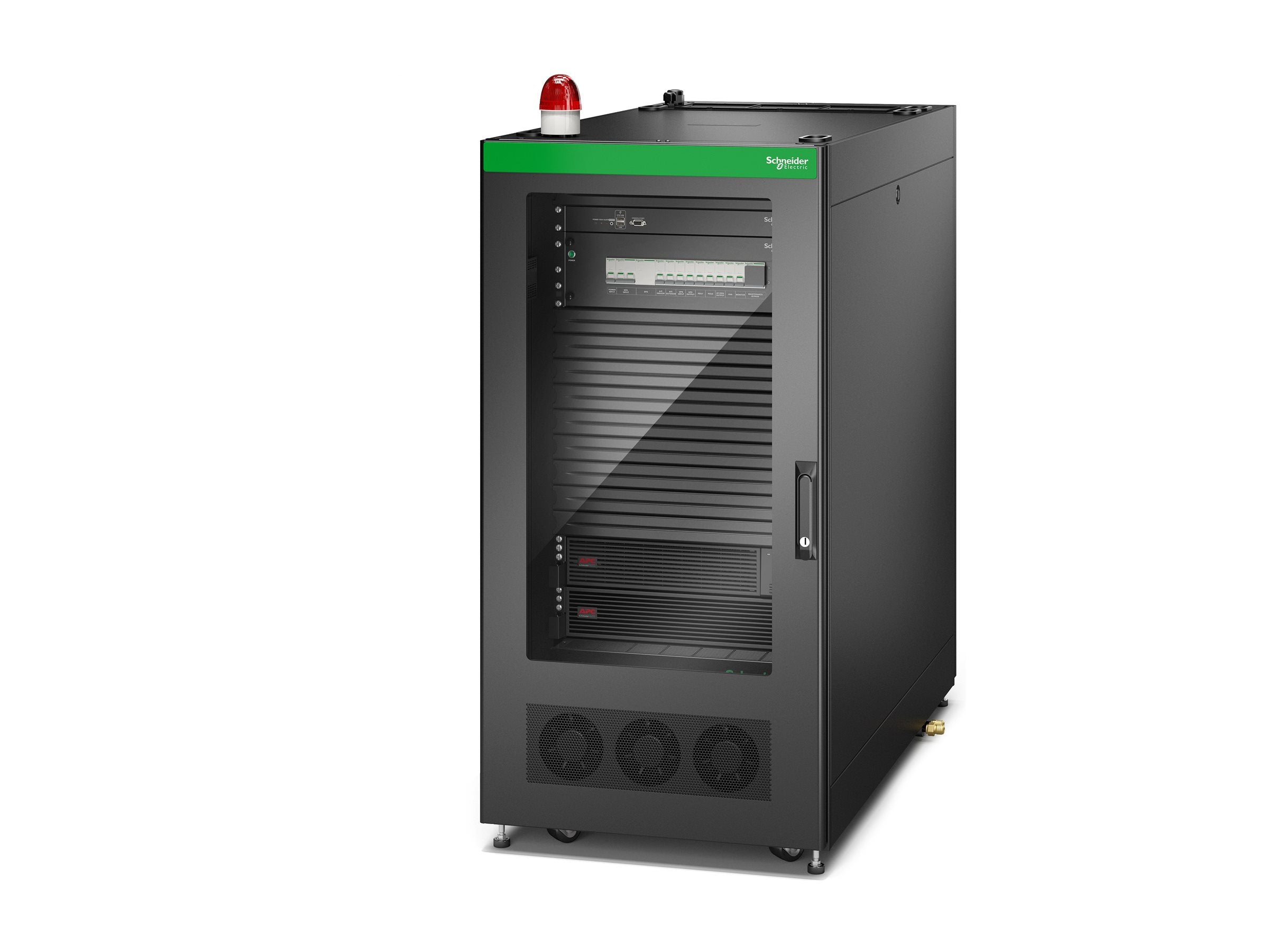 APC Easy MDC C-Series Contained 24U Easy Rack SRVPM3K PDP Energy Meter Local Management EFC Lighting