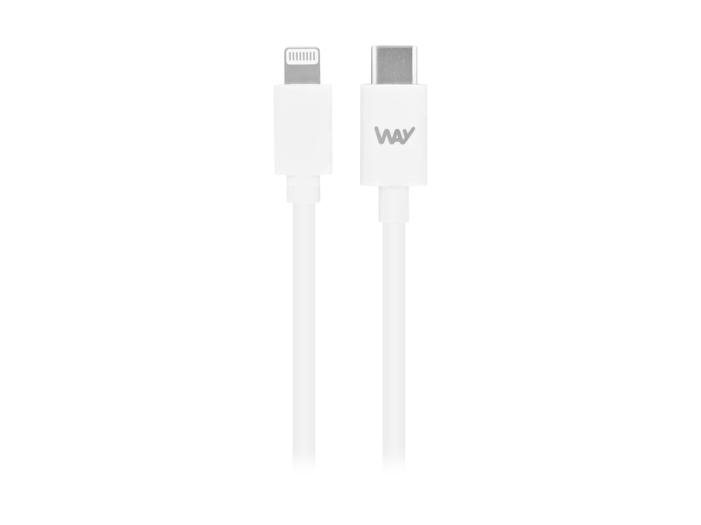 TNB WAY - CÃ¢ble de charge et de synchronisation Lightning/USB-C 1m - blanc