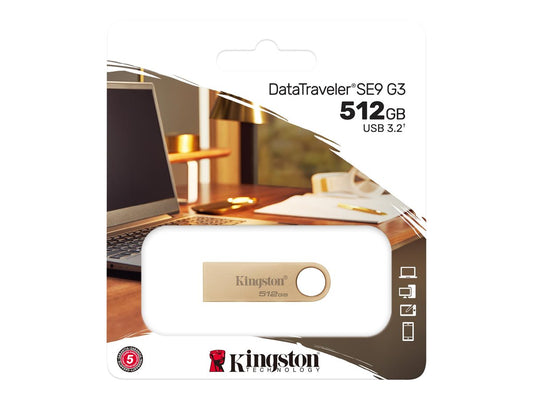 KINGSTON 512Go 220Mo/s Metal USB 3.2 Gen 1 DataTraveler SE9 G3