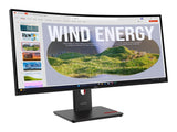 LENOVO ThinkVision T34WD-40 34p 3440x1440 Curved VA 120Hz USB-C docking 96W Mirror power button Epeat Gold TCO10