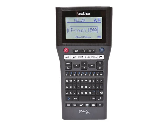 BROTHER PTH500YP Etiqueteuse portable et connectable avec clavier AZERTY. jusqu a 7 lignesd impression. 30mm/sec.