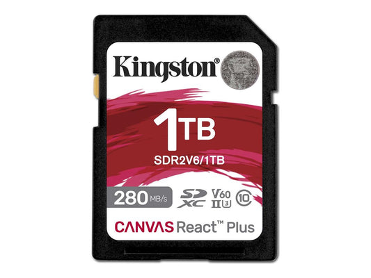 KINGSTON 1To Canvas React Plus SDXC UHS-II 280R/150W U3 V60 for Full HD/4K