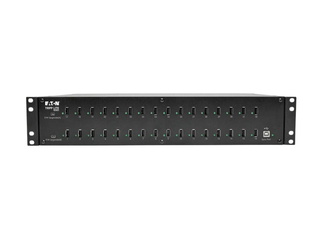 EATON TRIPPLITE 32-Port USB Charging Station with Syncing 400Watt 80 A 32 output connectors 32x4pin USB TypeA BK UK