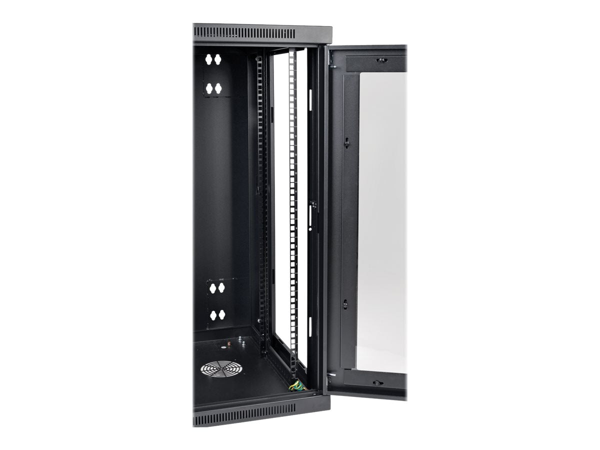 EATON TRIPPLITE 18U Wall Mount Rack Enclosure Server Cabinet w Hinged Acrylic Window Rack cabinet wall mountable Black 18U 19