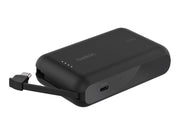 BELKIN 10k PD20w Integrated USB-C Cable Power Bank Black