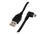 MCL Câble USB 2.0 type A mâle / mini B mâle coudé bas - 0.5m