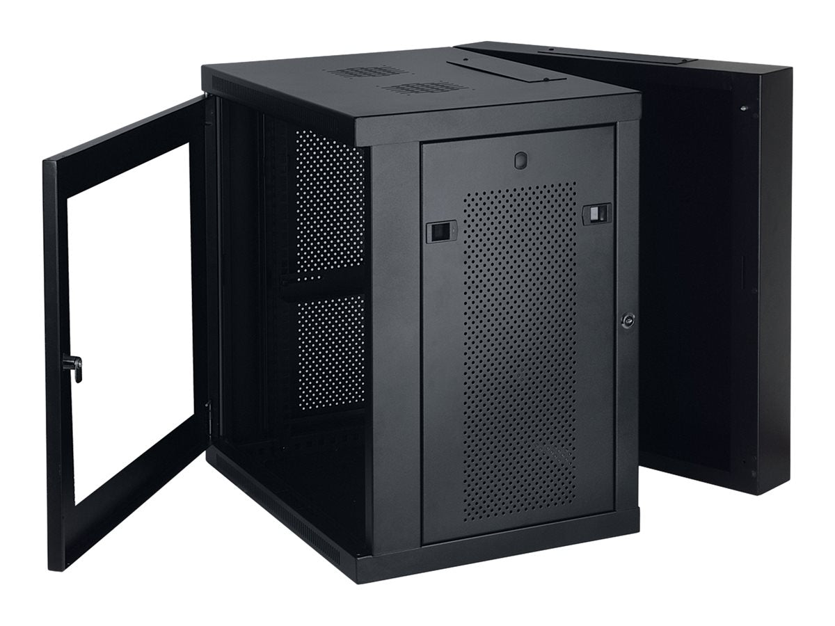 EATON TRIPPLITE 12U Wall Mount Rack Enclosure Server Cabinet Hinged Swinging Acrylic Window Rack cabinet wall mountable BK 12U 19