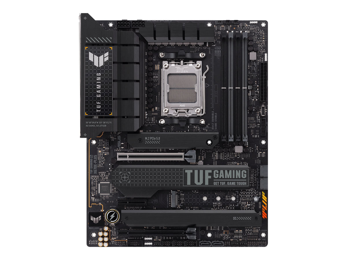 ASUS TUF GAMING X670E-PLUS AM5 Socket 4DDR5 PCIe 5.0 x16 HDMI 2.1 DP 1.4 4xSATA 6Gb/s ATX