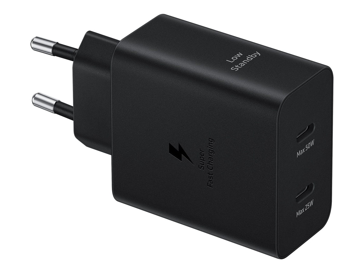 SAMSUNG ULTRA FAST DUO 50W or 2x 25W mains charger GaN with 45W 1.8m cable