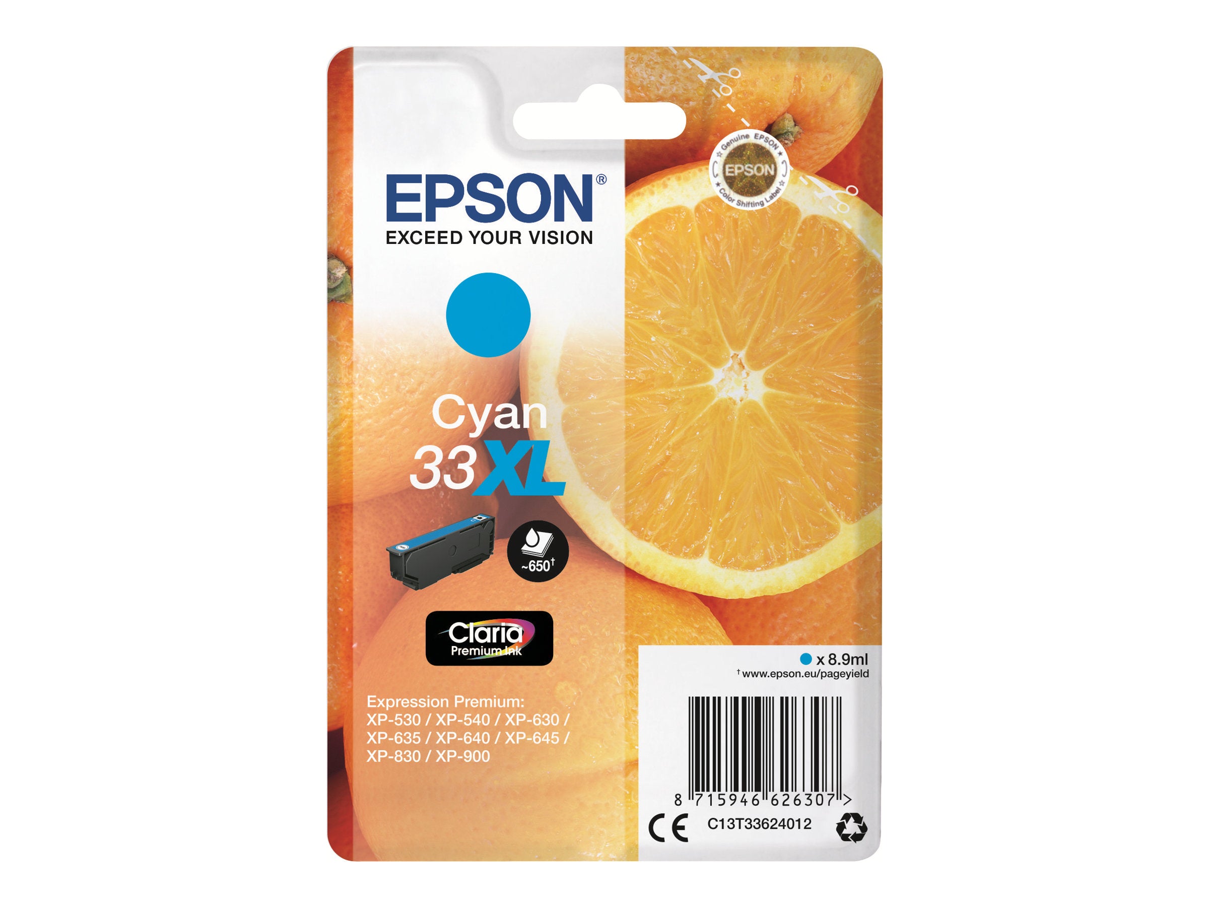 Ink/33XL Oranges 8.9ml CY