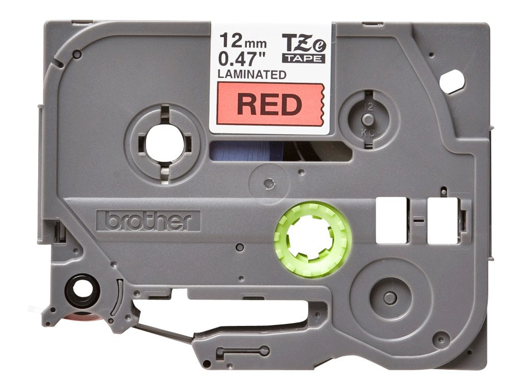 Tape/12mm black on red f P-Touch TZE