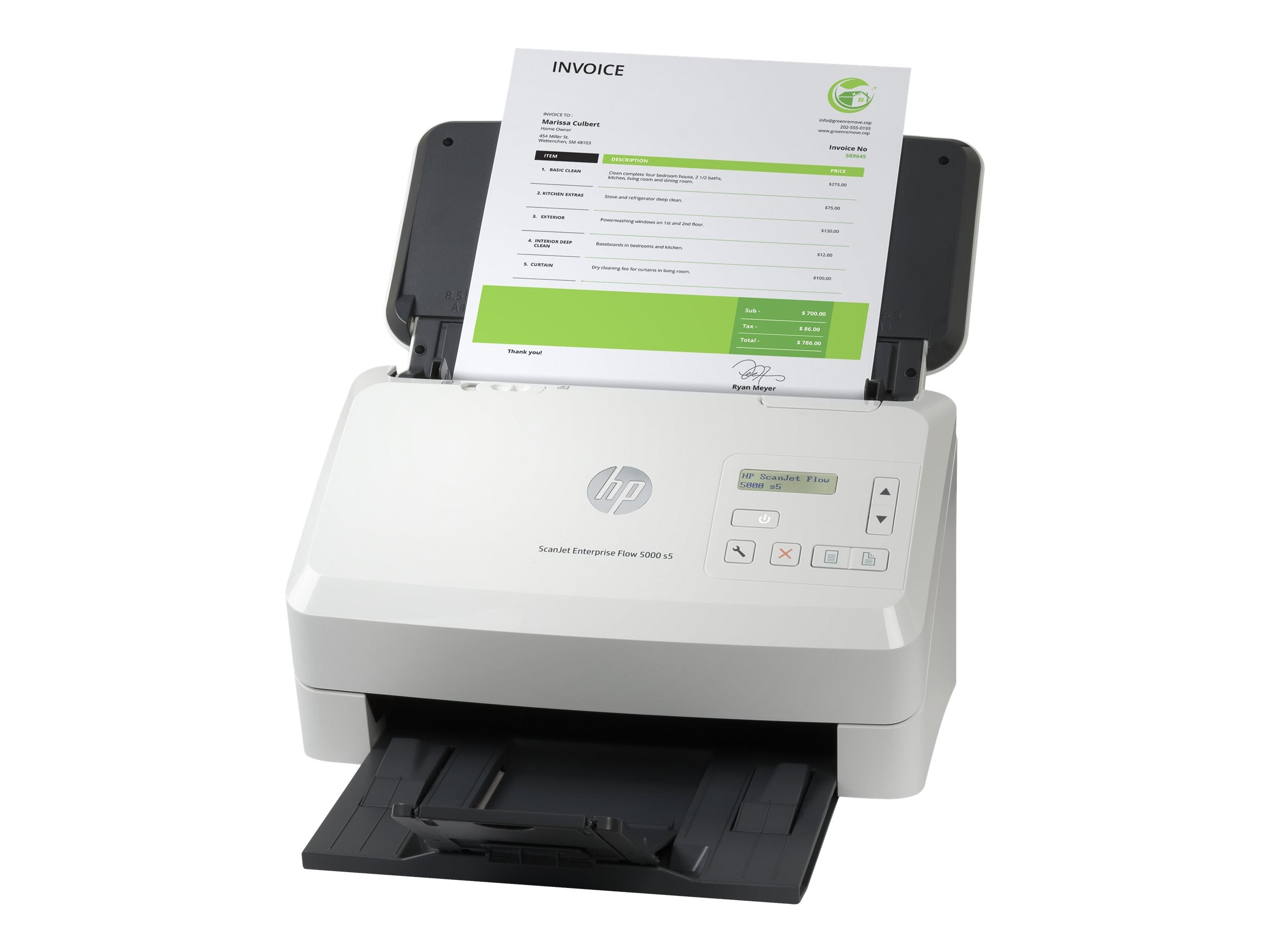 HP ScanJet Enterprise Flow 5000 s5 Scanner de Document CMOS CIS Duplex 216x3100mm 600dpix600dpi 65ppm ADF 80sheets 7500scans