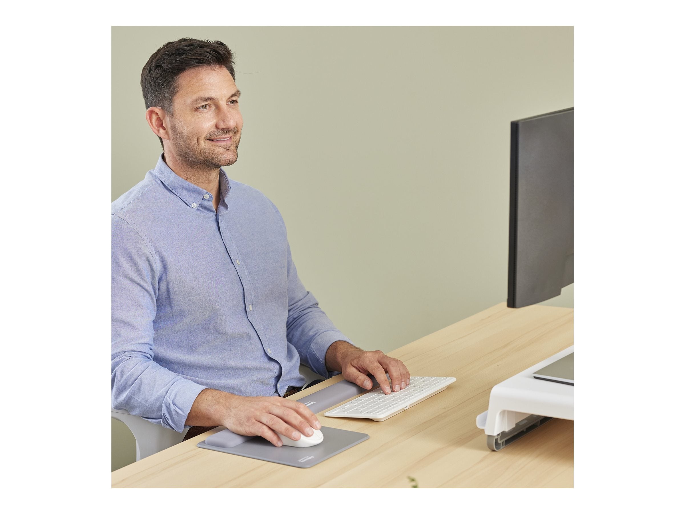 FELLOWES Tapis de souris repose-poignets Breyta GRIS