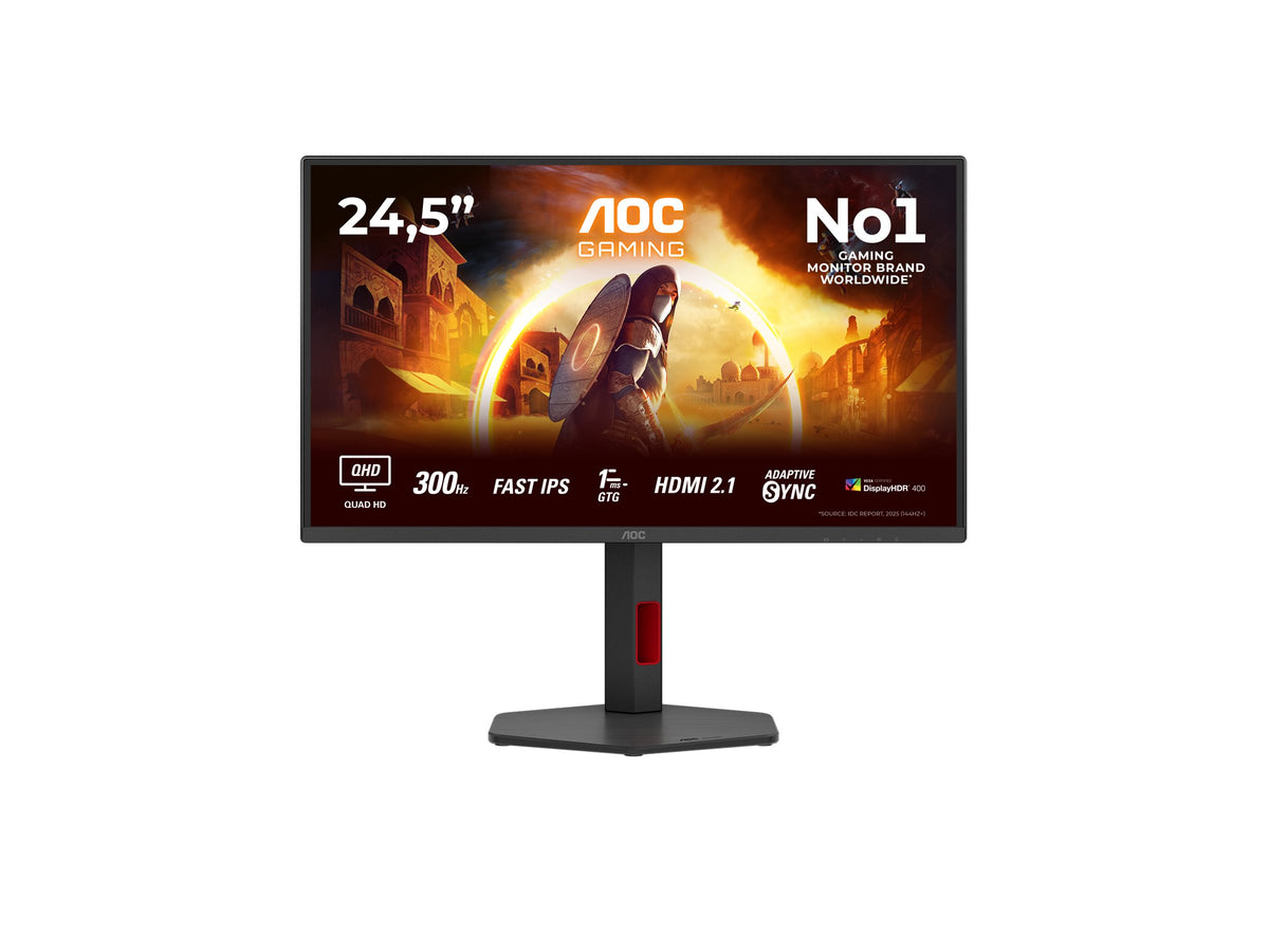 AOC Q25G4SR 24.5p QHD Fast IPS 300Hz 0.03ms 400cd/m2 HDMI2.1 DP Speakers Height