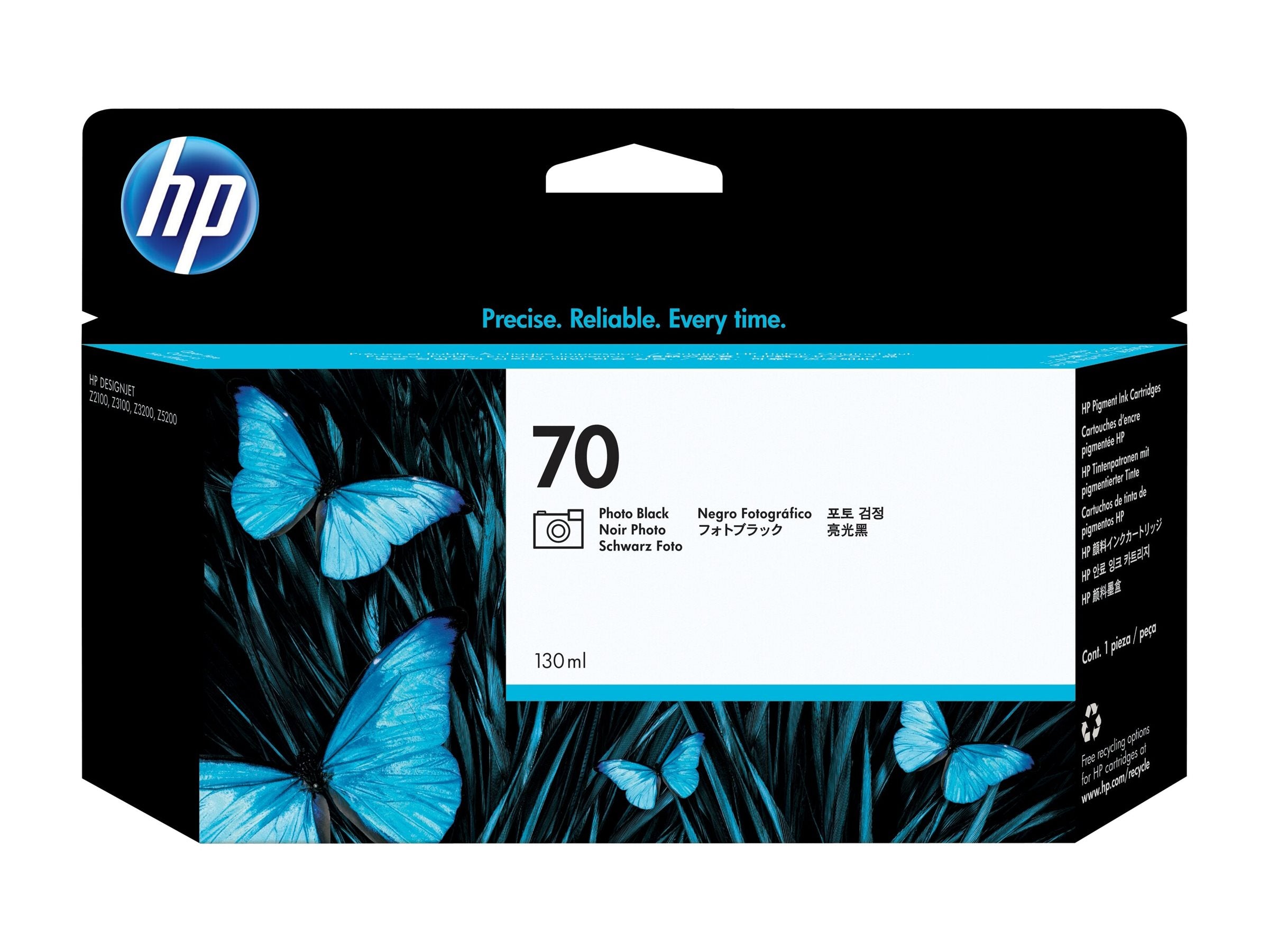 HP 70 original Ink cartridge C9449A photo black standard capacity 130ml 1-pack with Vivera Ink cartridge