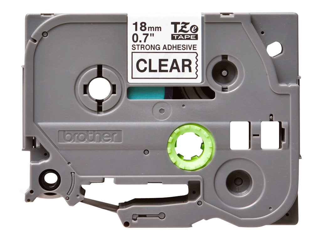 BROTHER P-TOUCH TZE-S141 noir sur clear 18mm extra gluey