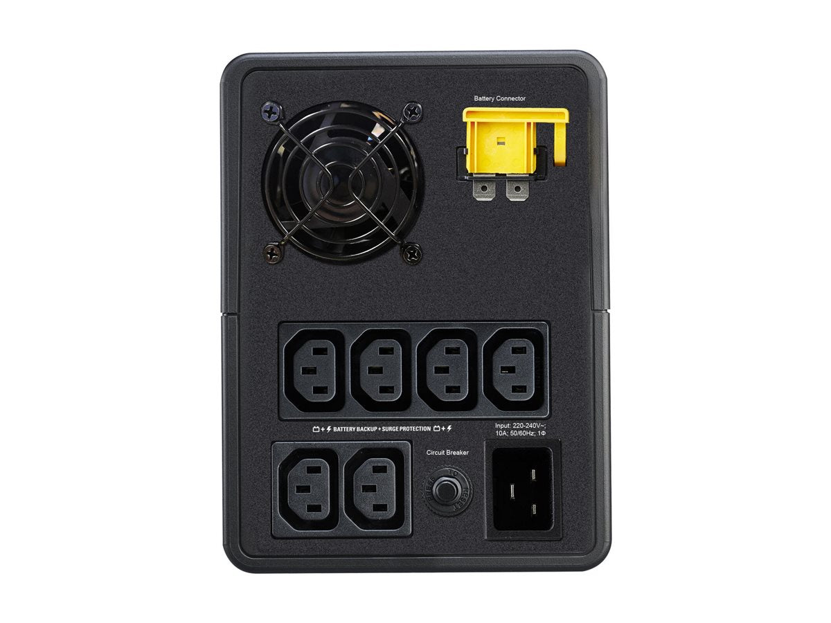 APC Easy UPS BVX Series BVX2200LI UPS AC 220-240V 1200Watt 2200VA 9Ah output connectors 6 Black