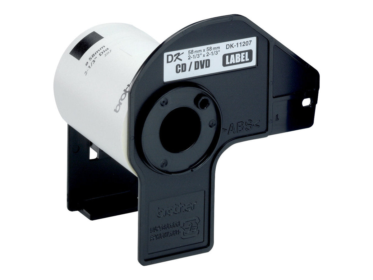 BROTHER P-TOUCH DK-11207 die-cut CD / DVD label (film) diameter 58mm 100 labels