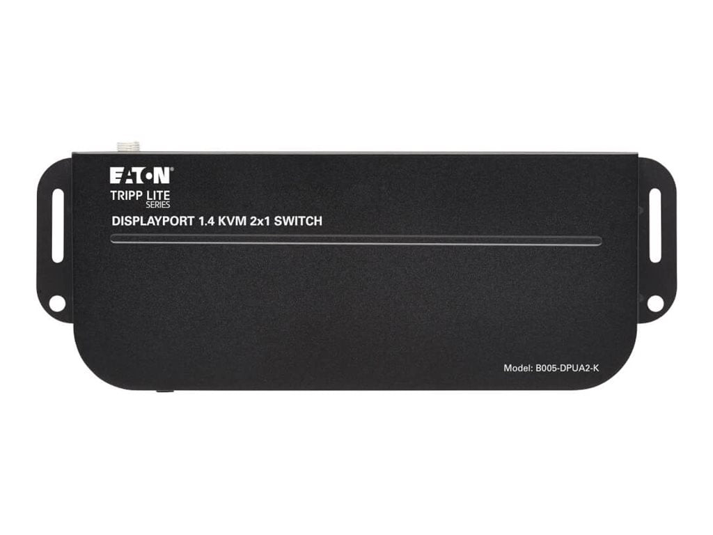 EATON TRIPPLITE DisplayPort USB KVM Switch 2-Port 4K 60Hz HDR DP 1.4 USB Cables KVM / audio / USB switch 2 x KVM / audio / USB