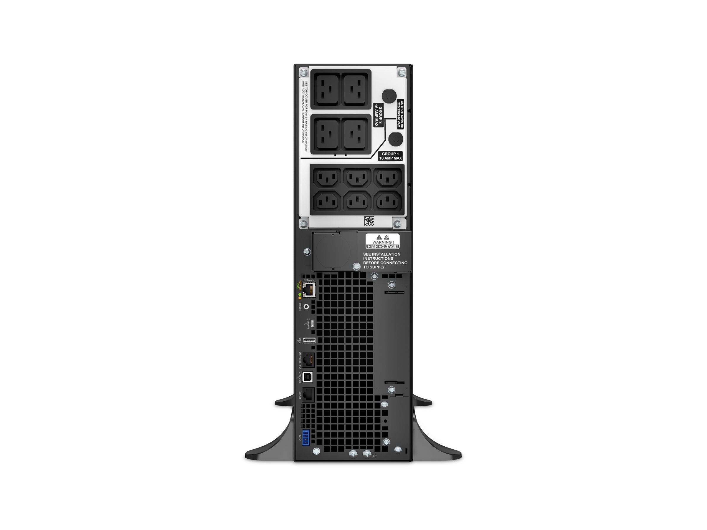 APC Smart-UPS SRT 5000VA UPS Rack AC 230V 4500Watt 5000VA Ethernet 10/100 USB output connectors 12 3U BK