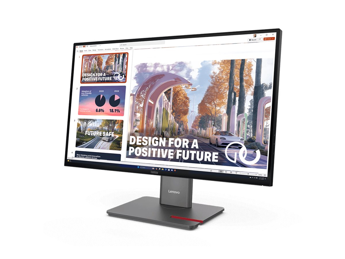 LENOVO ThinkVision P27QD-40 LED Écran 27p 2560x1440 QHD 120Hz IPS 350cd/m2 1500:1 4ms HDMI DisplayPort DaisyChain USB-C Dock