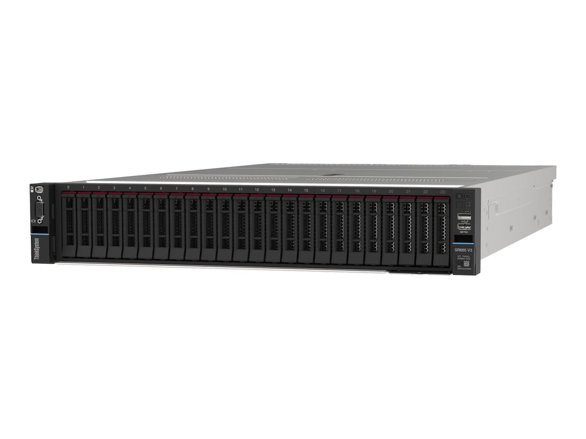 LENOVO ISG ThinkSystem SR665 V3 AMD EPYC 9274F 24C 4.05GHz 256Mo Cache/320W 32Go 1x32Go 4800MHz 1Rx4 1x1800W XCC Platinum Toolless V